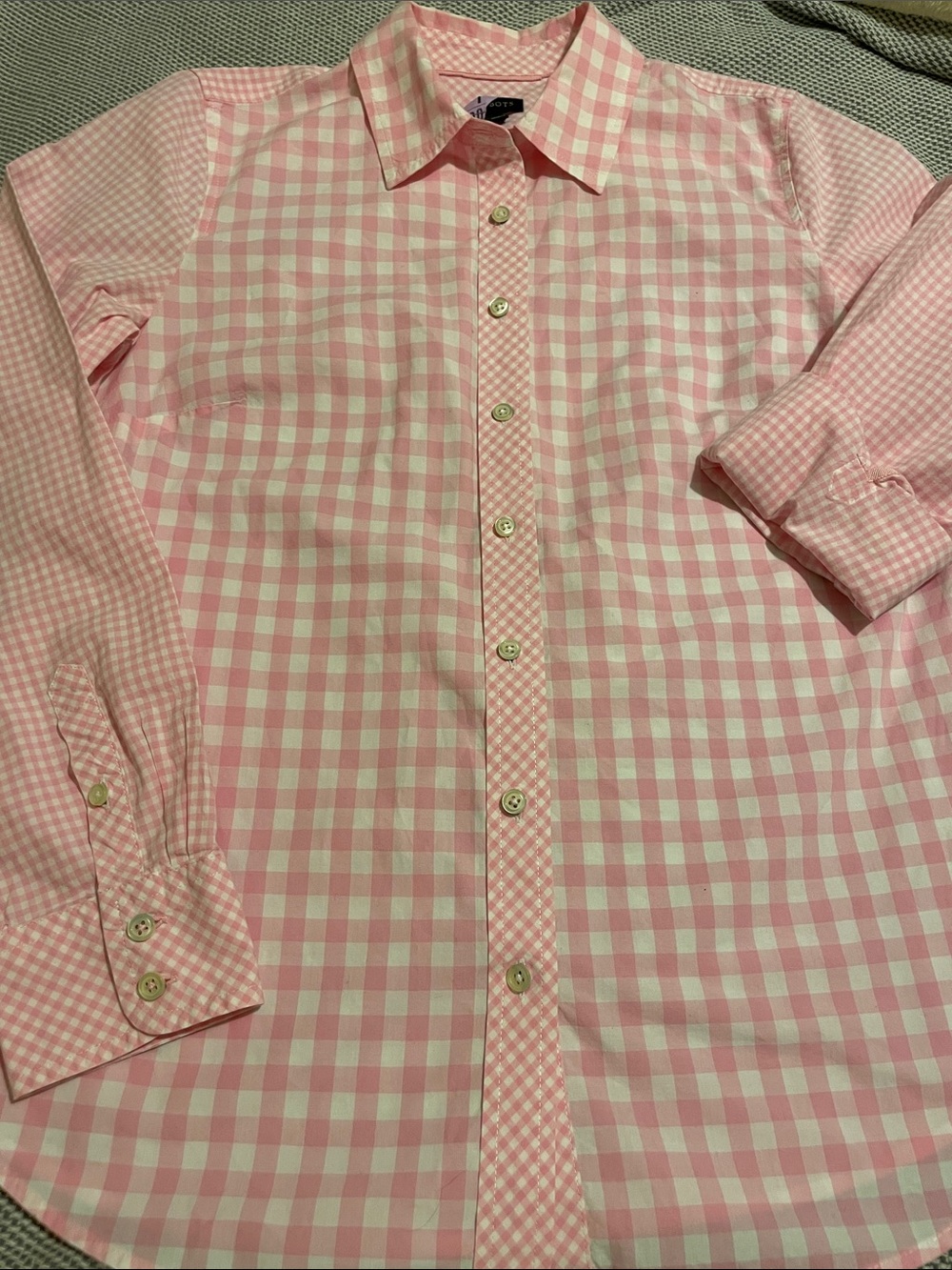 ✶ Talbots Pink and White Gingham Shirt ✶
